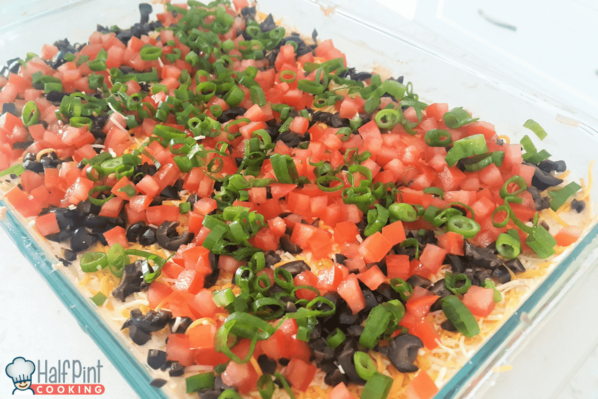 7-layer bean dip-finished