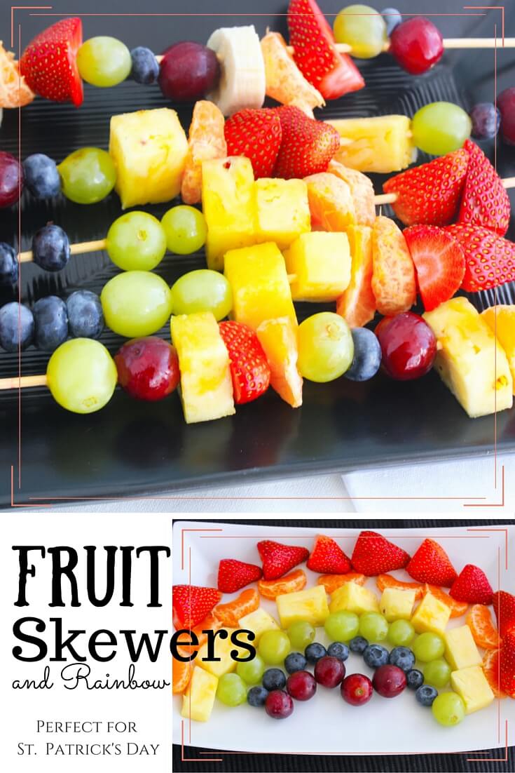Fruit Skewers and Rainbow