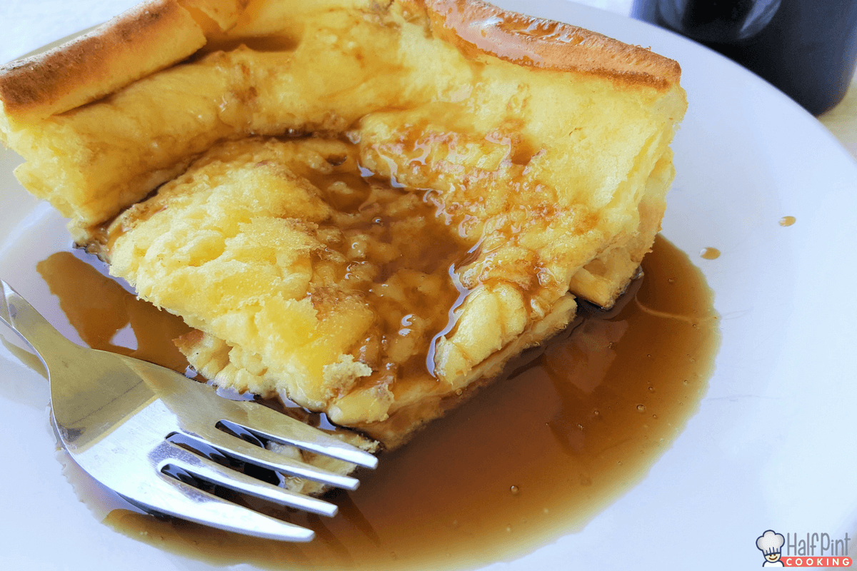 german pancakes-plated with syrup