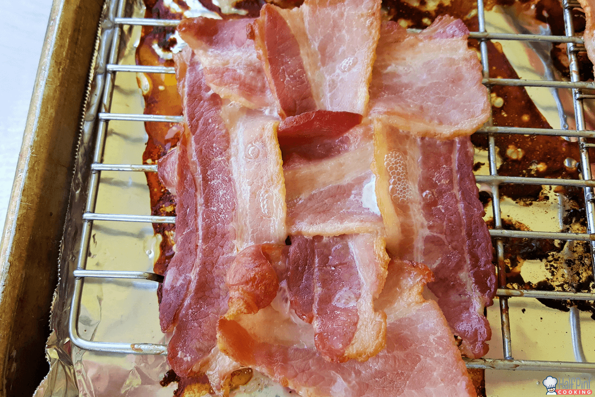 bacon-weave in oven