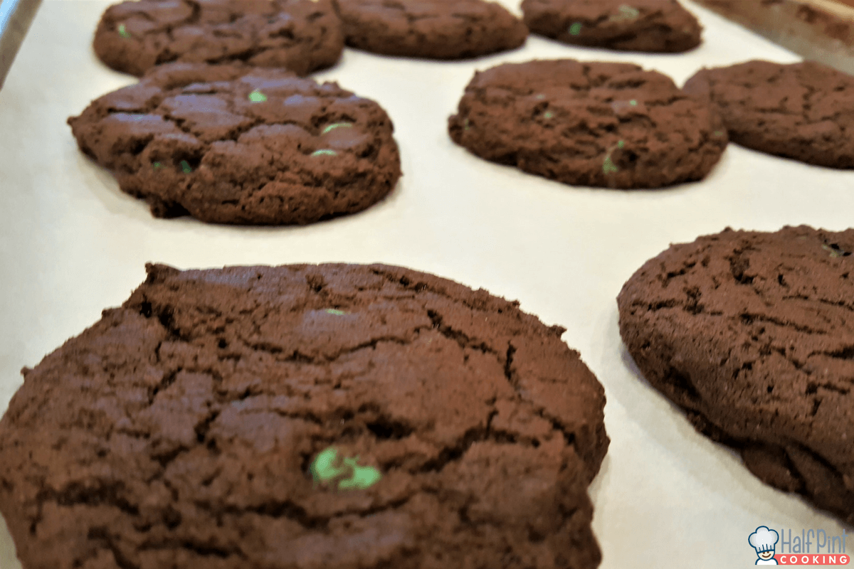 fudge mint cookies-pan