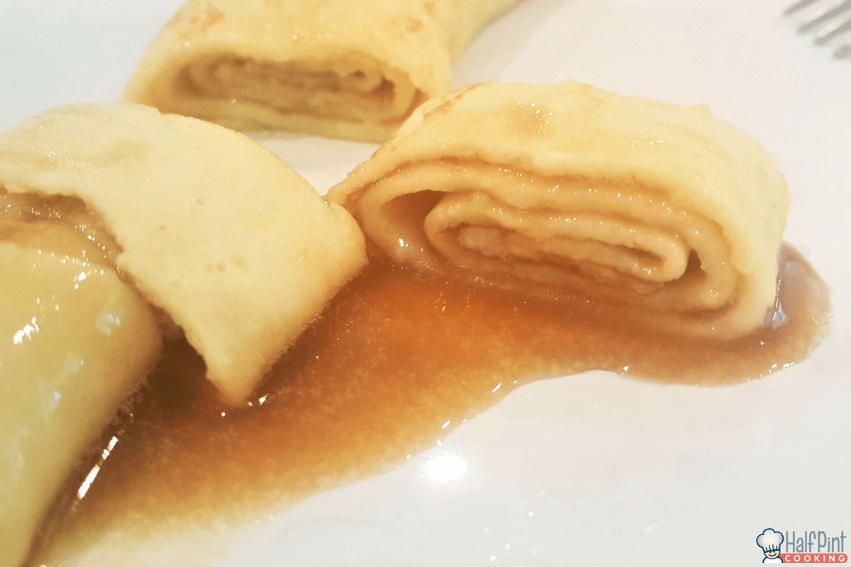 swedish pancakes-rolled up
